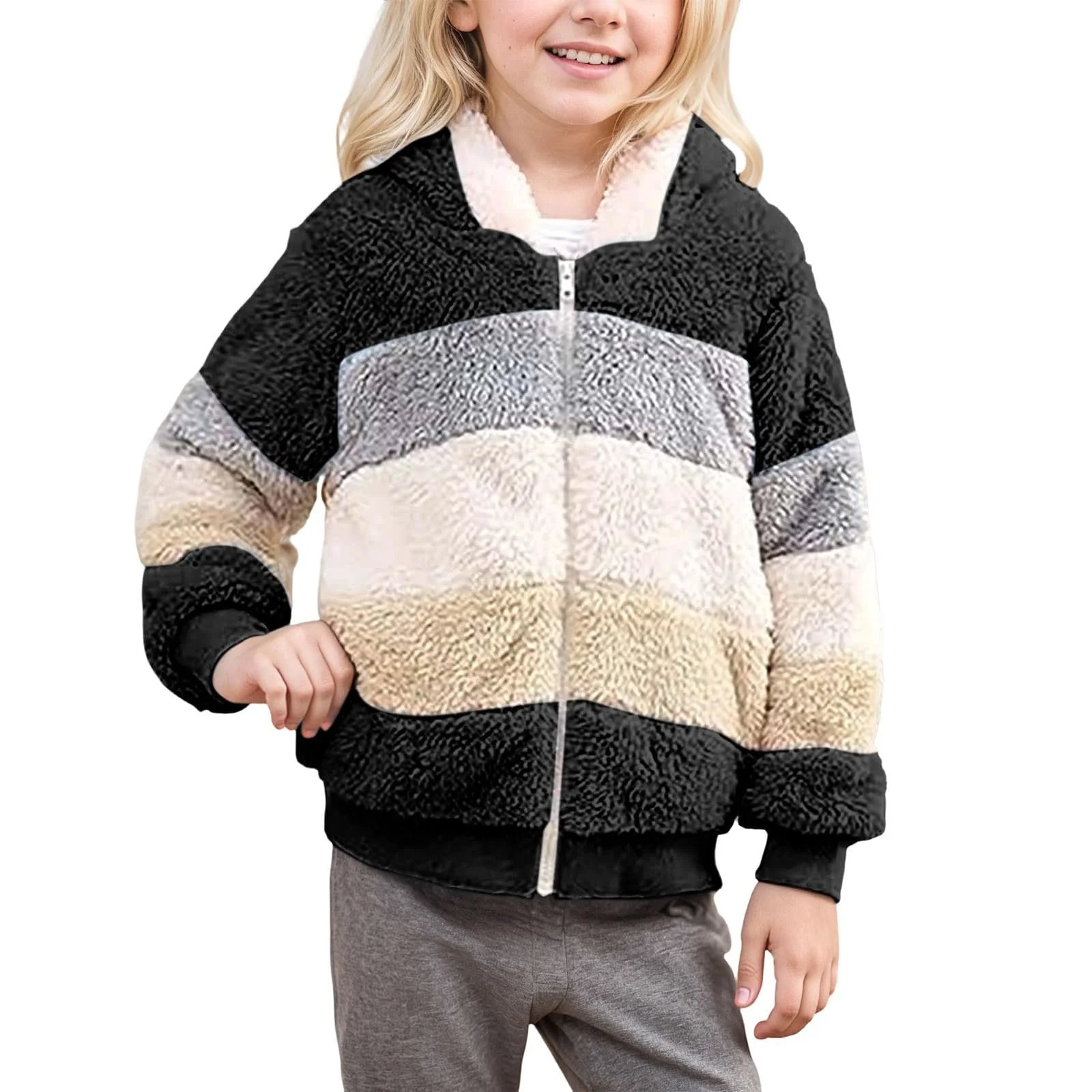 Куртка зимова RuFengz для дівчинки, на блискавці, з капюшоном, фото №1