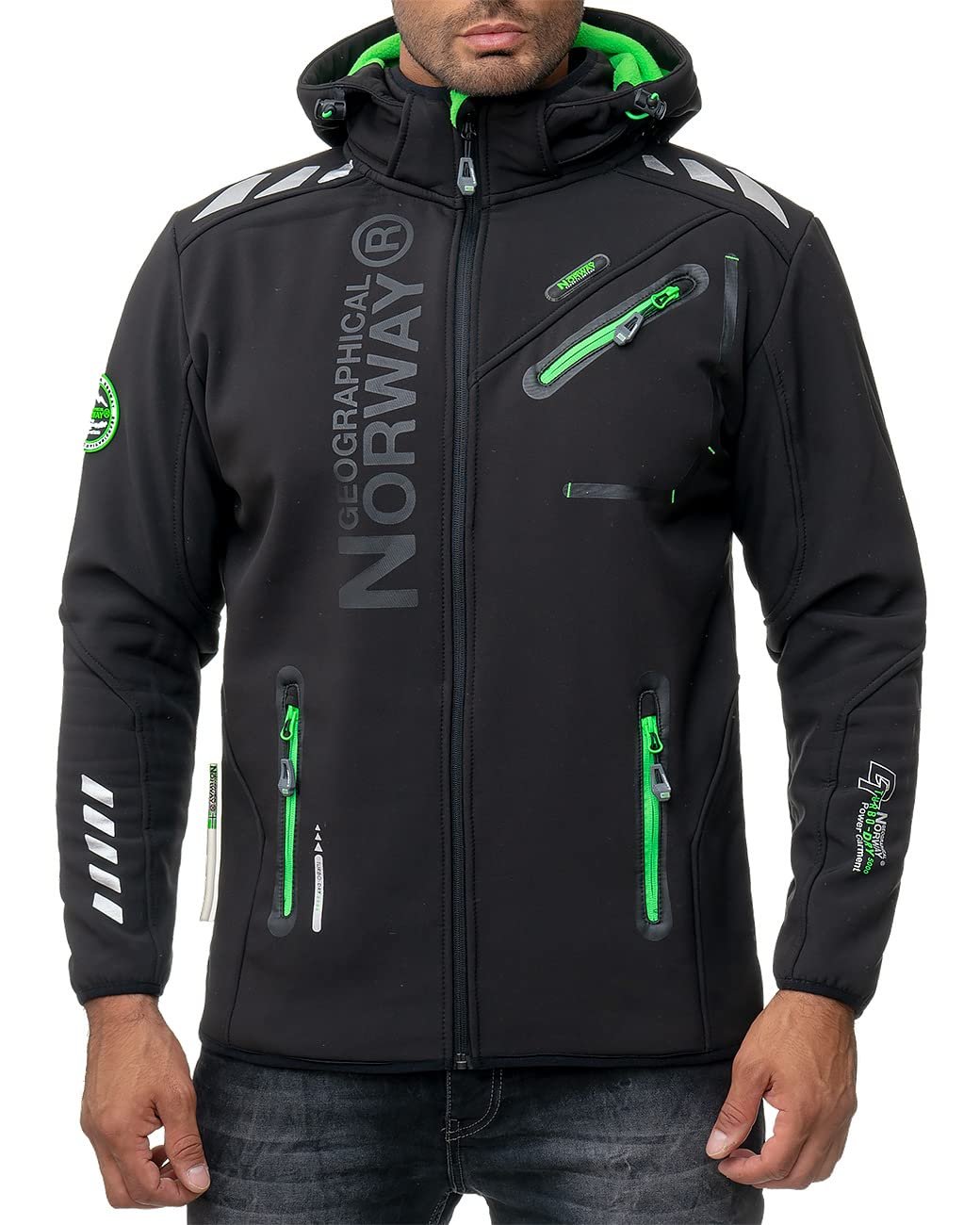 Куртка Geographical Norway Softshell Функциональная С капюшоном Ветрозащитная, фото №5