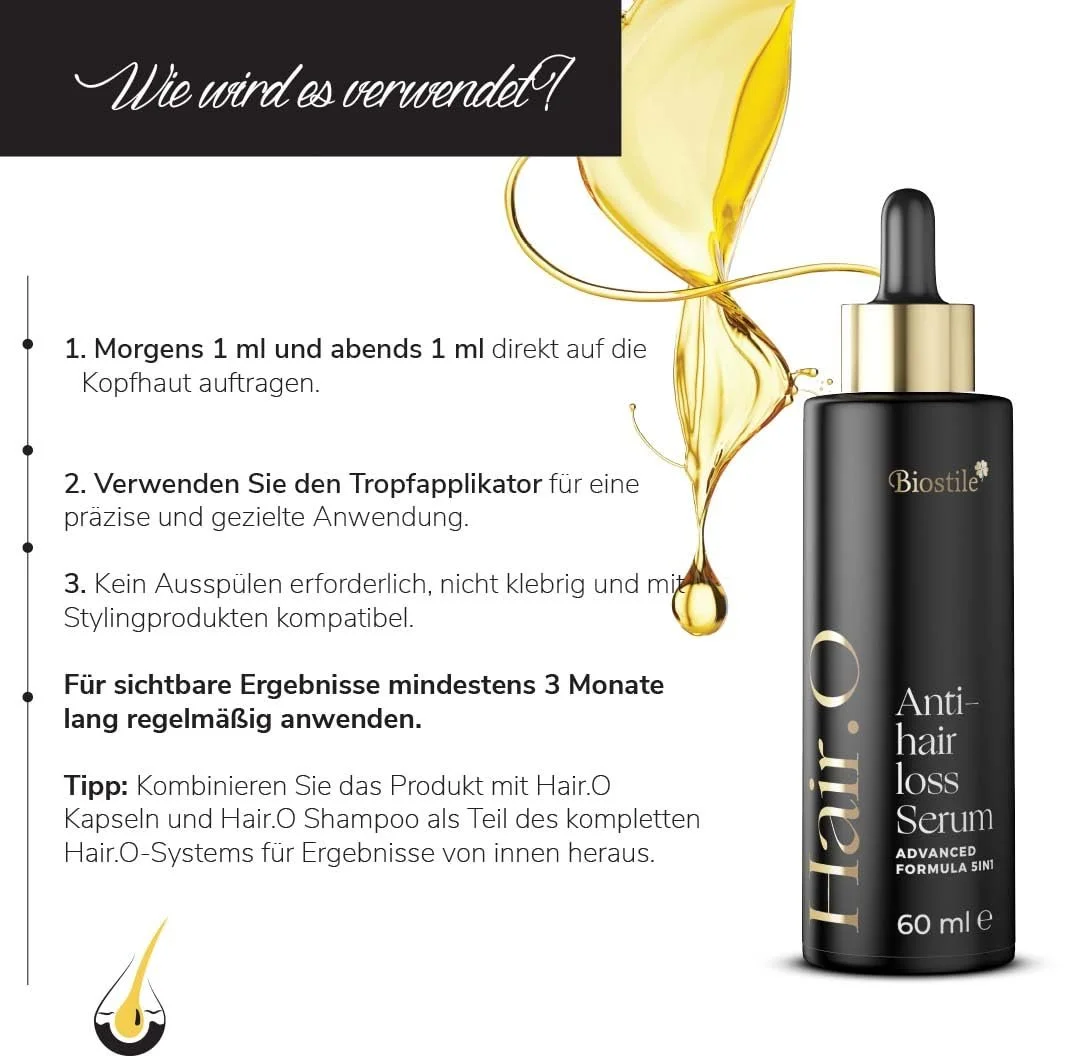 Сироватка Biostile Hair.O 60 мл - проти випадіння та для регенерації коренів волосся, фото №7 Сироватка Biostile Hair.O 60 мл - проти випадіння та для регенерації коренів волосся, фото №7