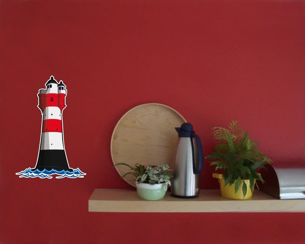 Наклейка на стену Red Sand Маяк разноцветная 20 x 30 см, фото №3