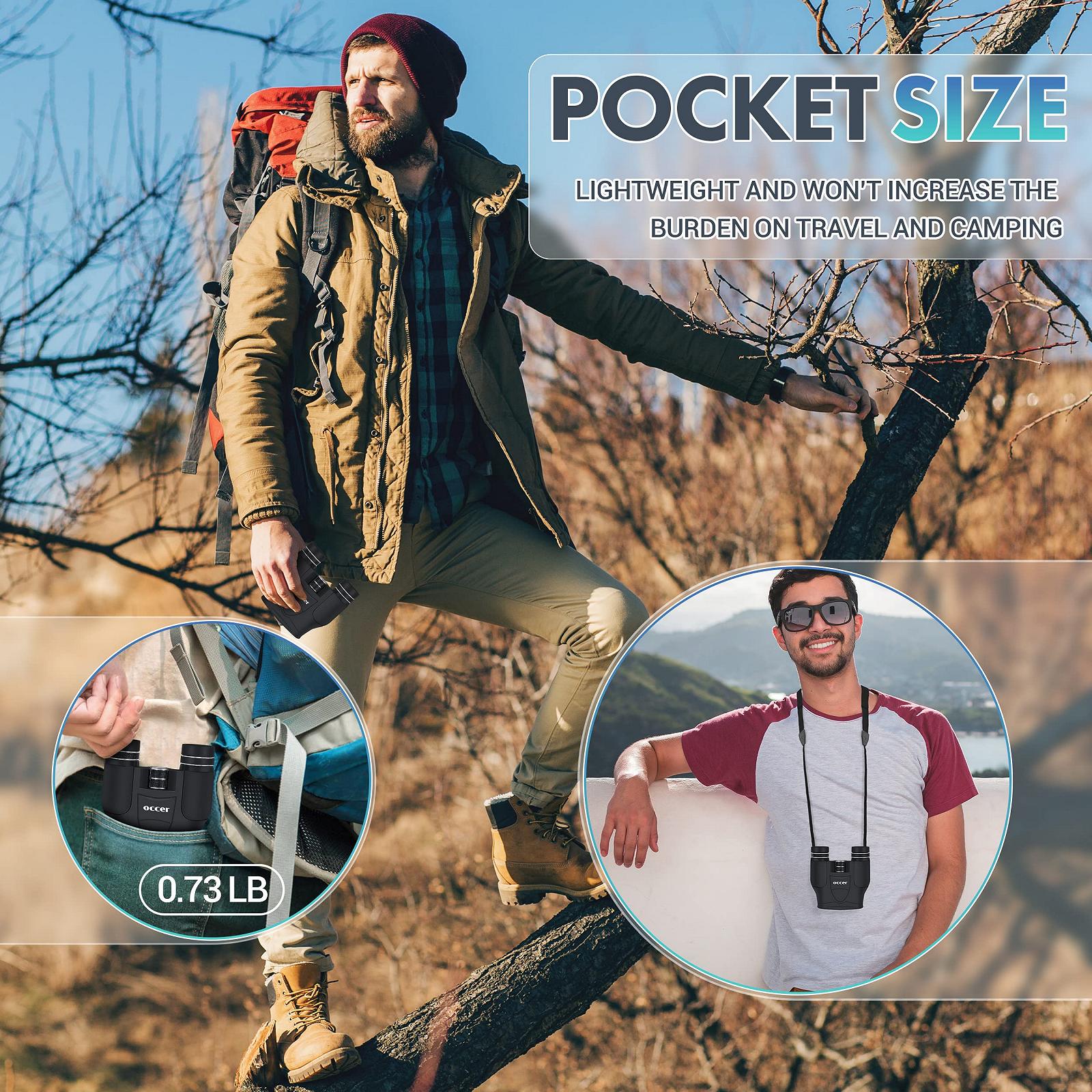 Бинокль occer Improved 12x25 Компактный, фото №6