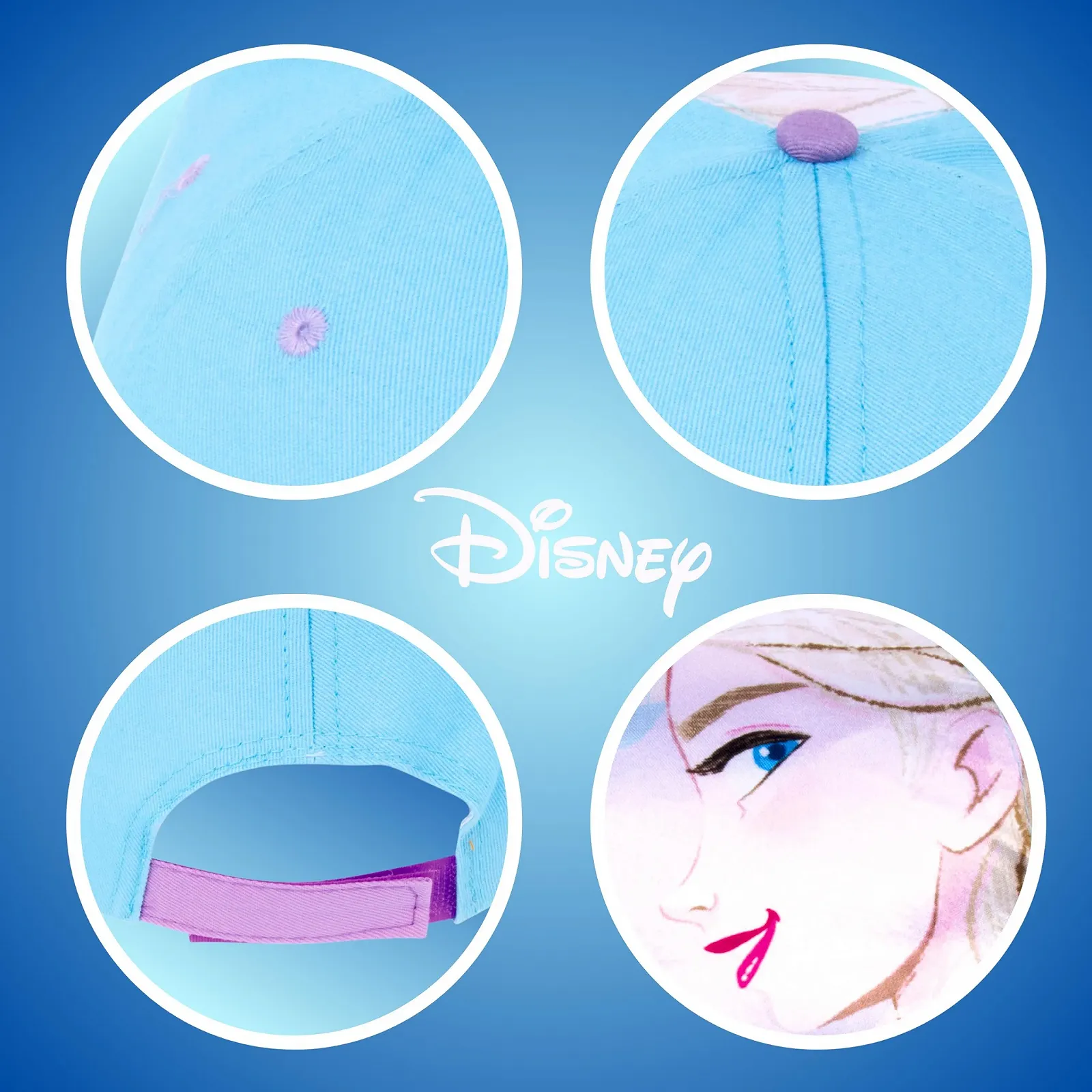 Бейсболка Disney Frozen Elsa для девочек регулируемая летняя, фото №6