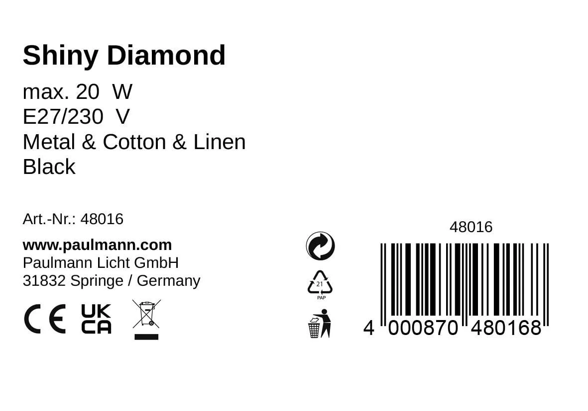 Настільна лампа Pauleen Shiny 20 W E14 230 V метал/тканина, фото №7