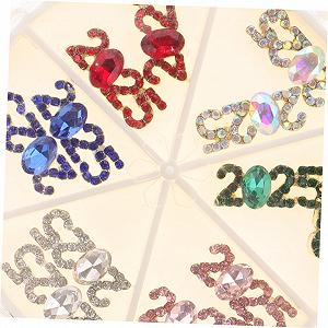 Украшение для маникюра FRCOLOR Объемные цифры для ногтей Мини-подвеска для ногтей Подвеска для ногтей на Новый год Украшение для ногтей своими руками Набор страз для ногтей Украшение для ногтей из сплава, 12 шт. synthetic.ua - Фото 1