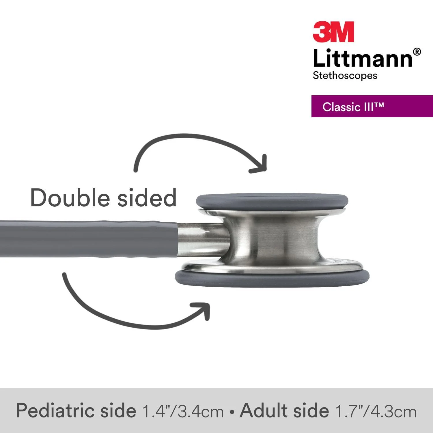 Стетоскоп 3M Littmann Classic III 69 см Серый, фото №3