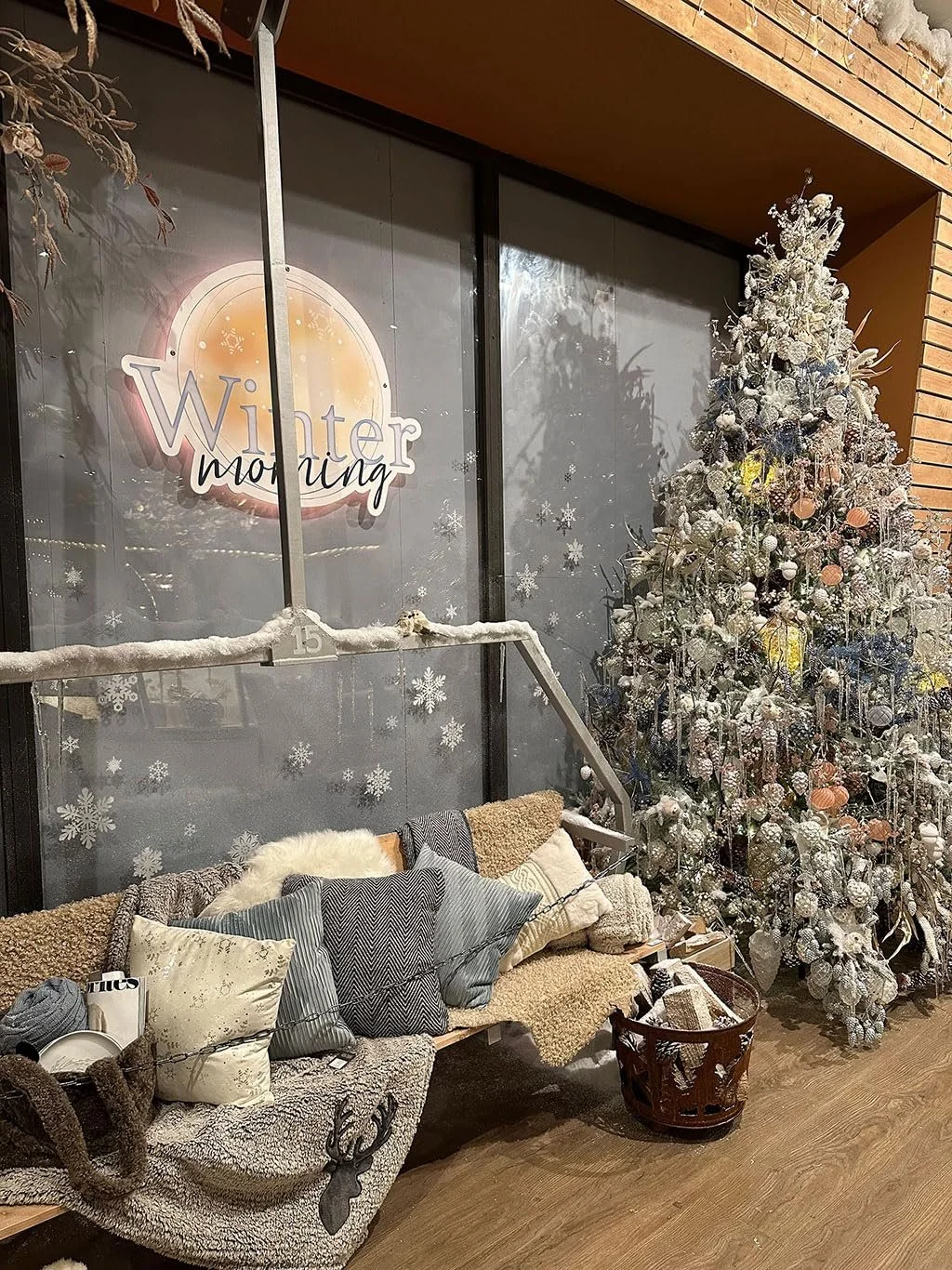 Покривало Kaemingk Cuddly Winter 130 x 170 см з мотивом оленячої голови Сірий, фото №2