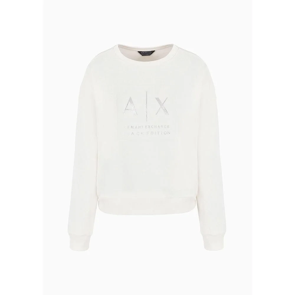 Женская Толстовка Armani Exchange Sustainable, Black Edition, Круглый Вырез Черный, фото №3 Женская Толстовка Armani Exchange Sustainable, Black Edition, Круглый Вырез Черный, фото №3