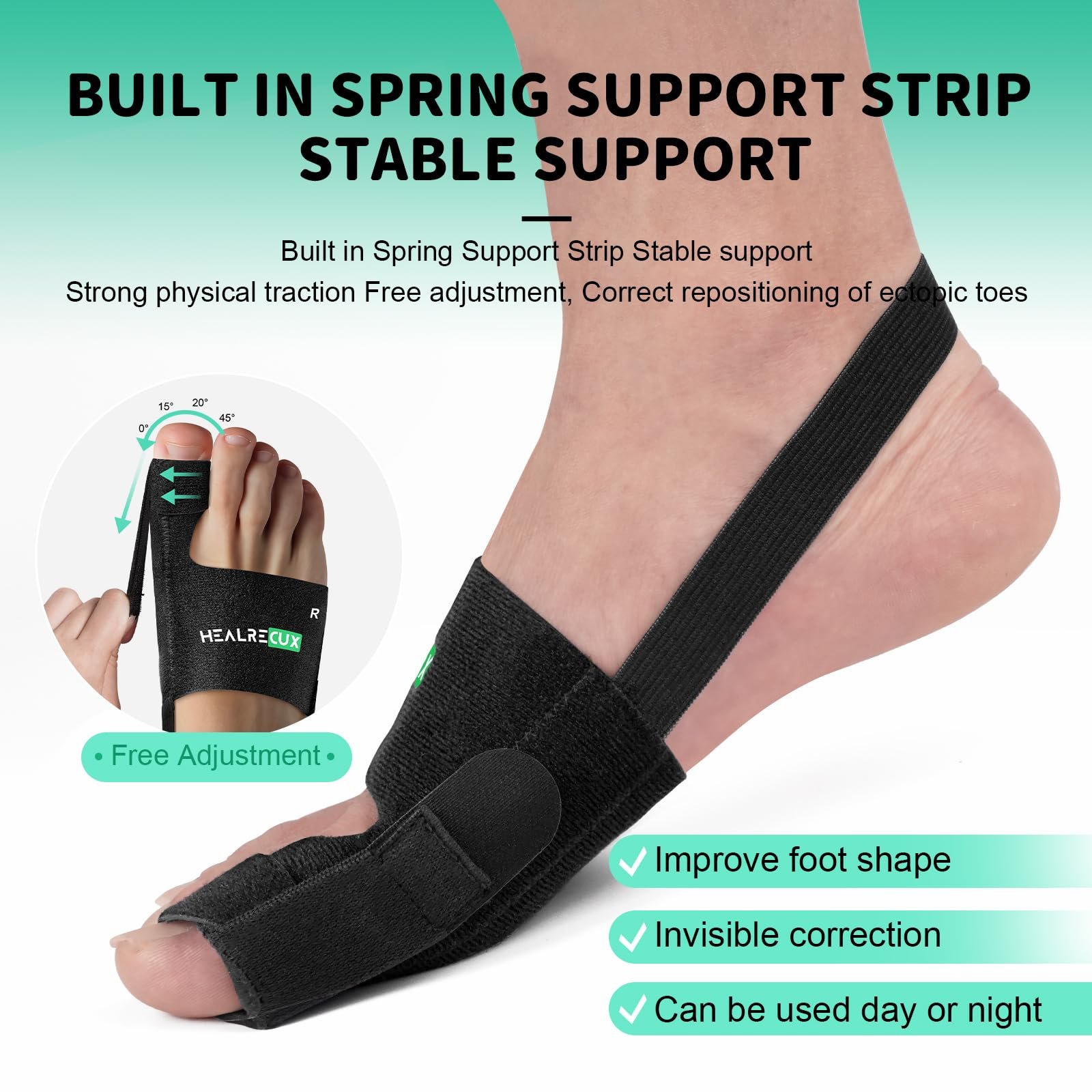 Коректор великого пальця стопи для чоловіків і жінок, Шина для корекції вальгусної деформації, фото №5