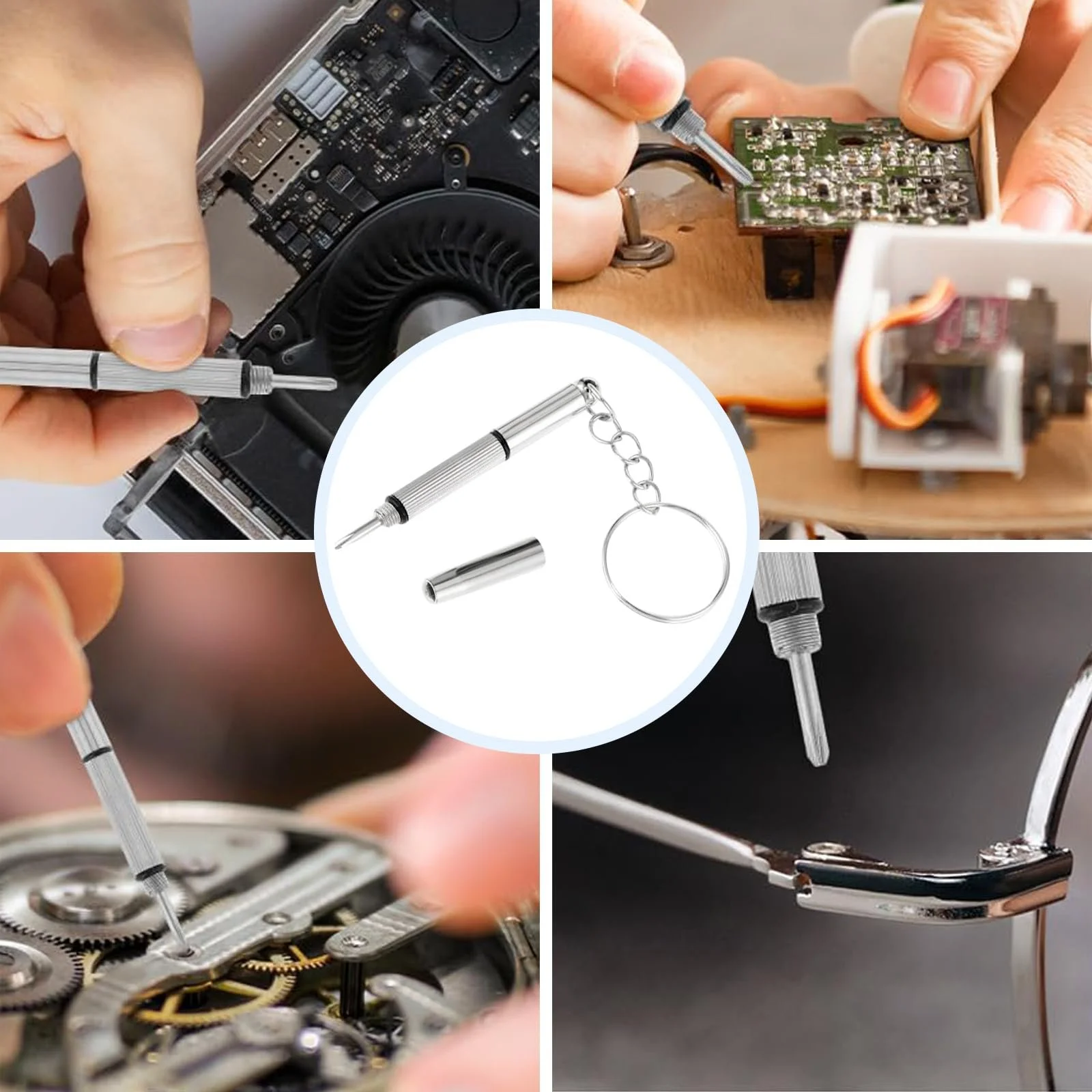 Набір викруток 3 в 1 з нержавіючої сталі 3 предмети Срібний, фото №6