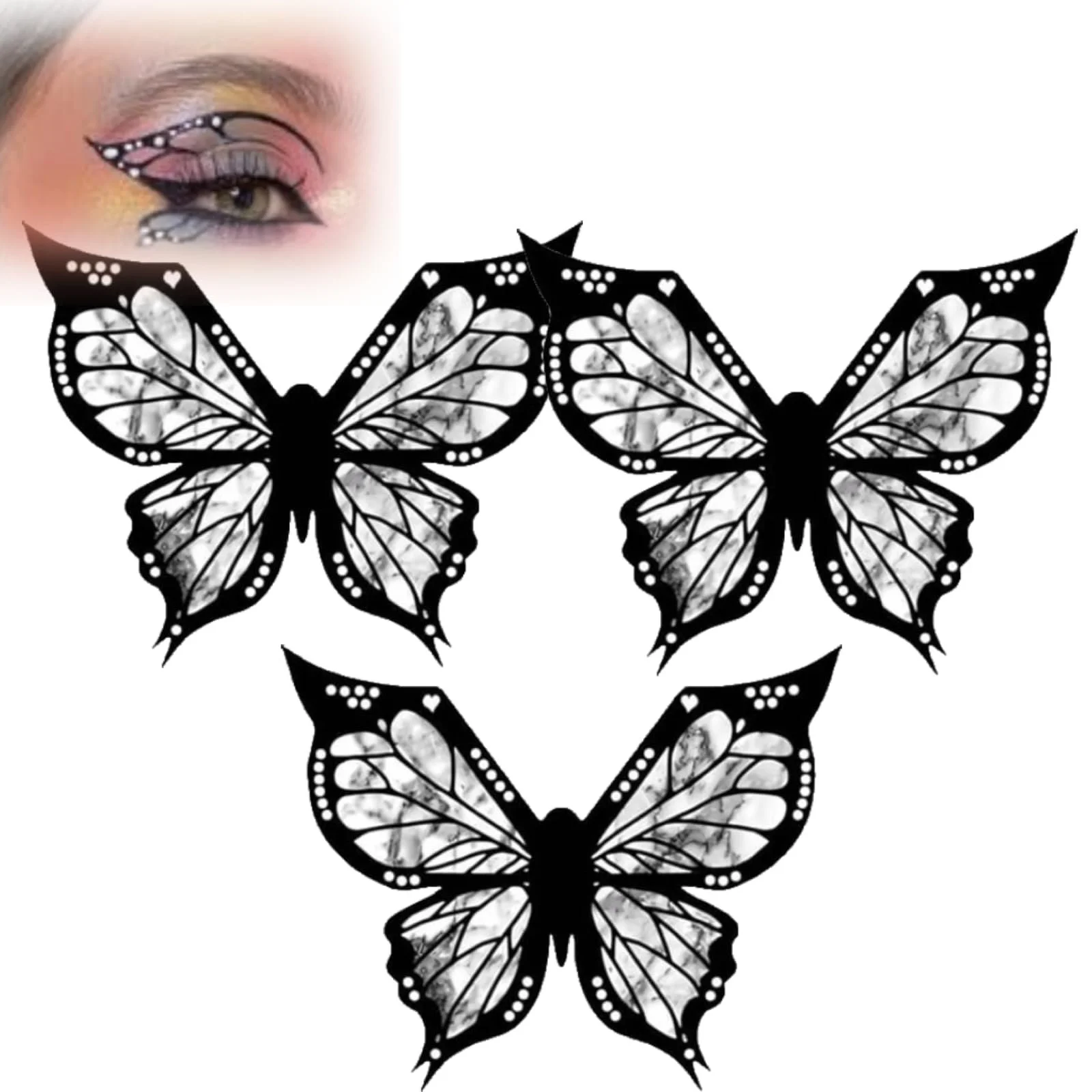 Трафарет для підводки очей Butterfly у формі метелика для симетричного макіяжу, фото №1