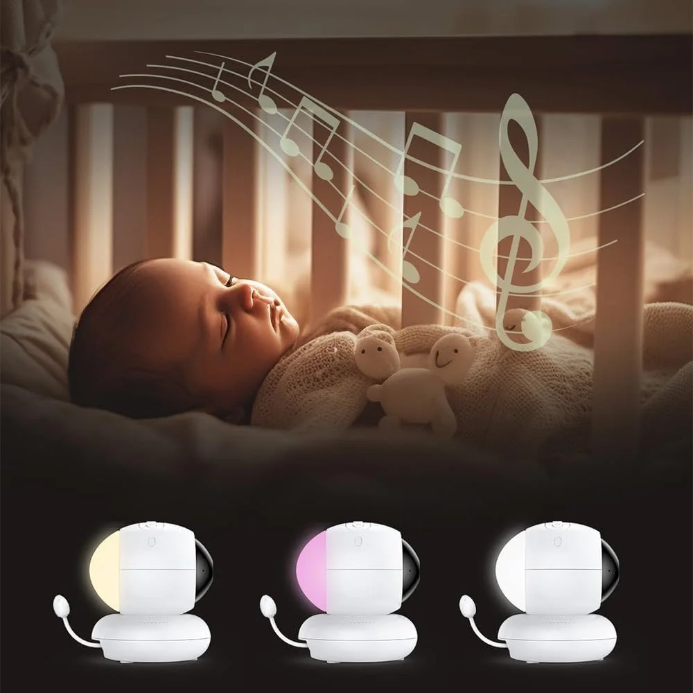 Відеоняня SANNCE 5.5 дюймів 720P 5000 мАг Night Light PTZ IR Night Vision Feeding Reminder, фото №4 Відеоняня SANNCE 5.5 дюймів 720P 5000 мАг Night Light PTZ IR Night Vision Feeding Reminder, фото №4