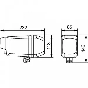 Рабочая фара HELLA 2XA 996 200-101 для LINDE synthetic.ua - Фото 1