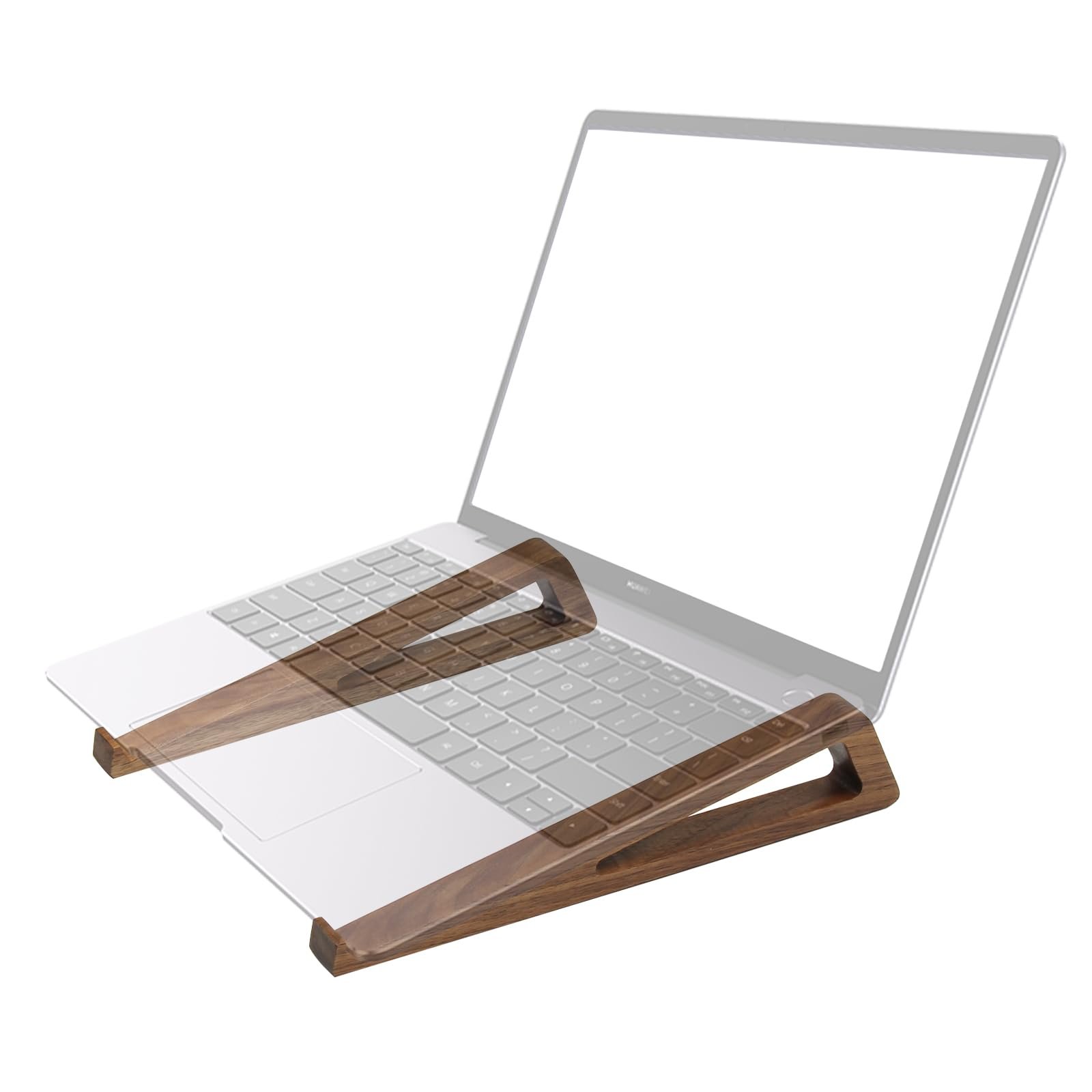 Підставка для ноутбука портативна Walnut Wood Універсальна 10-17 дюймів, фото №1