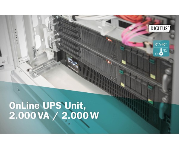 Digitus ДБЖ OnLine 2000VA/2000W, LCD 8xC13 RJ45 RS232 USB Rack/Tower, фото №7