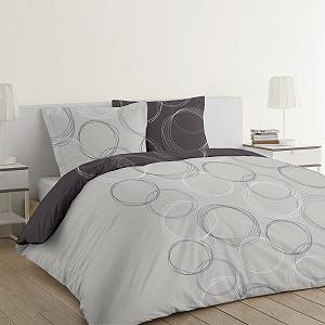 Комплект постільної білизни VISION Lenny 140 x 200 см, наволочка 65 x 65 см, сірий антрацит synthetic.ua - Фото 1