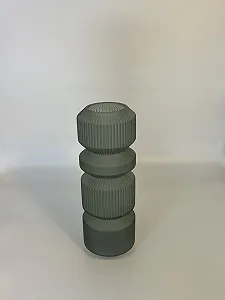 Настільна лампа Klocke Dekorationsbedarf LED Glass Table Lamp зі смугастим дизайном працює від батарейок 35 см Зелений synthetic.ua - Фото 1