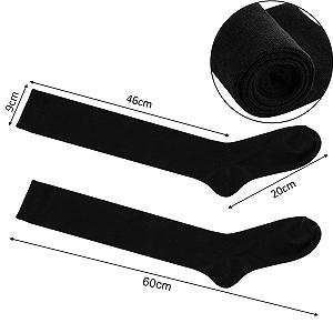 Чулки выше колена SATINIOR, черные, 60 см synthetic.ua - Фото 1