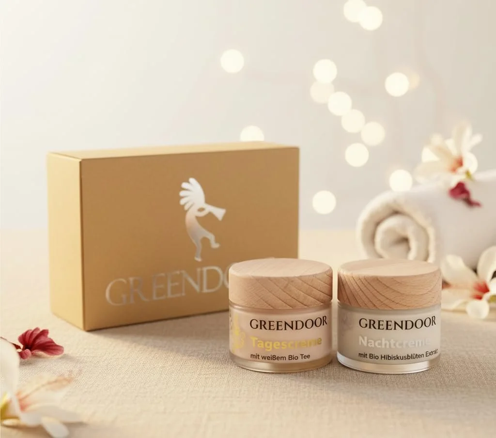 Набір кремів для обличчя GREENDOOR Naturkosmetik Денний з білим чаєм + Нічний з гібіскусом 2 x 50 мл, фото №2