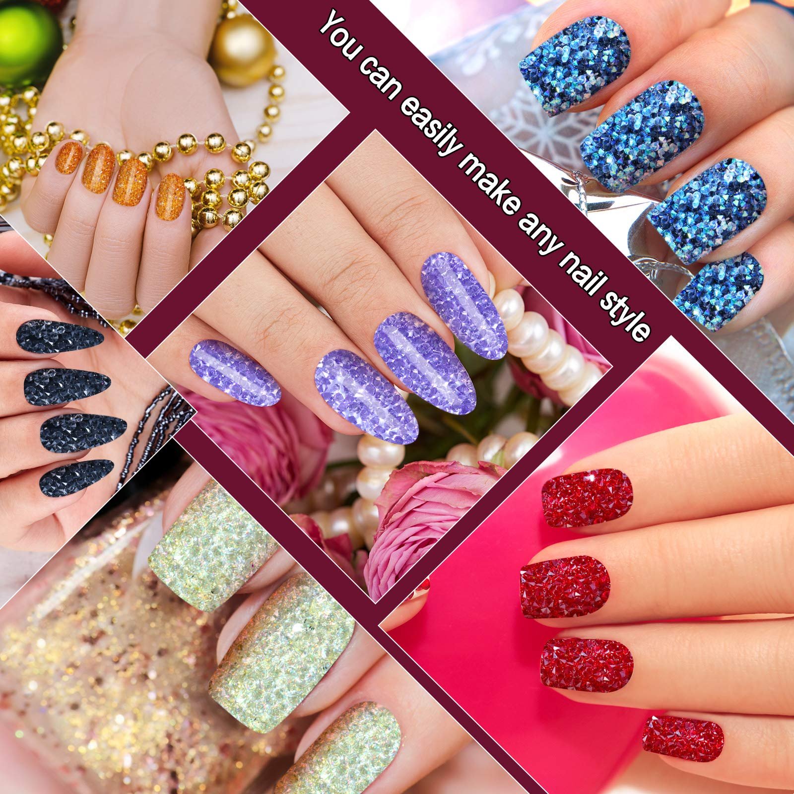 Стрази для нігтів Міні-кристали 1.2 мм, приблизно 65000 шт., фото №6