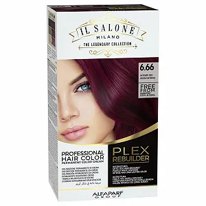 Крем-краска для волос Alfaparf Milano Il Salone Plex Rebuilder Colour Kit 6.66 Intense Red, интенсивный красный - Фото 1