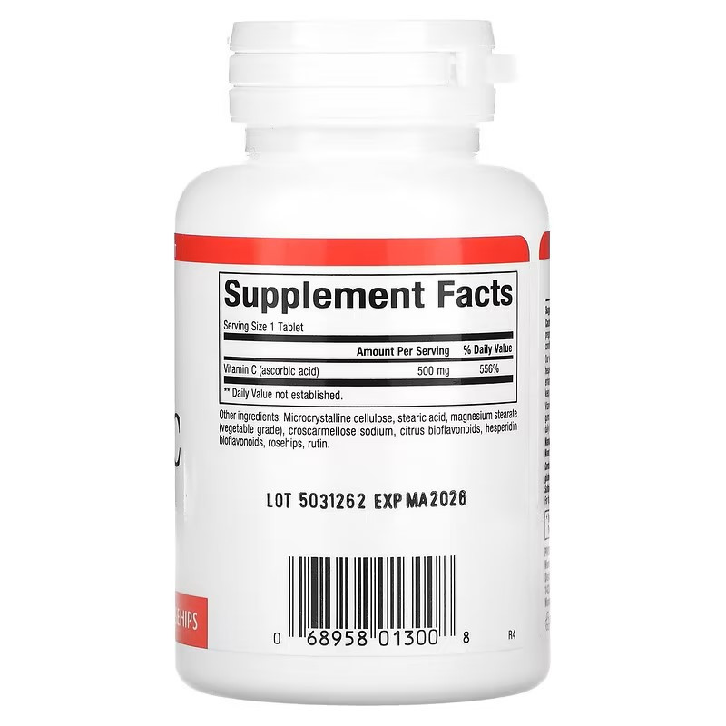 Вітамін C Natural Factors Vitamin 500 mg 90 Tablets, фото №2