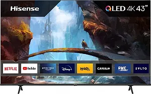 Телевізор 43" Hisense 43E7HQ / 4K / 60 Гц / QLED / Smart TV / Wi-Fi / Bluetooth / T2 - Фото 1