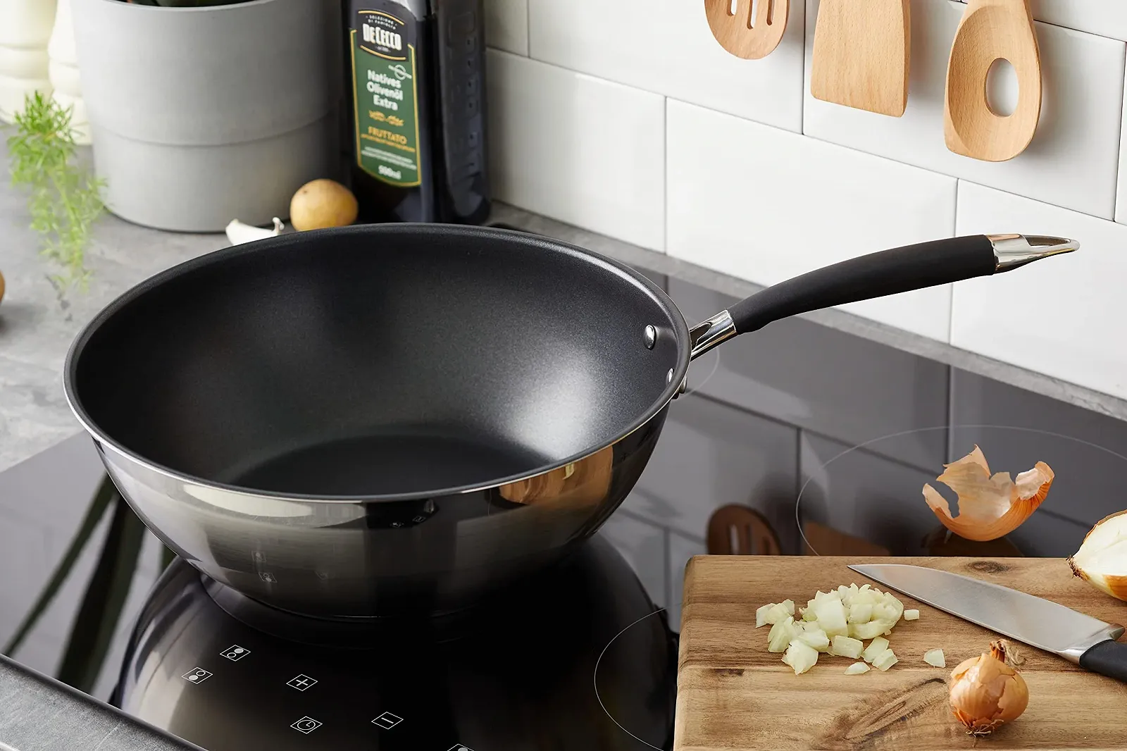 Сковорідка Amazon Basics 28 см, фото №6