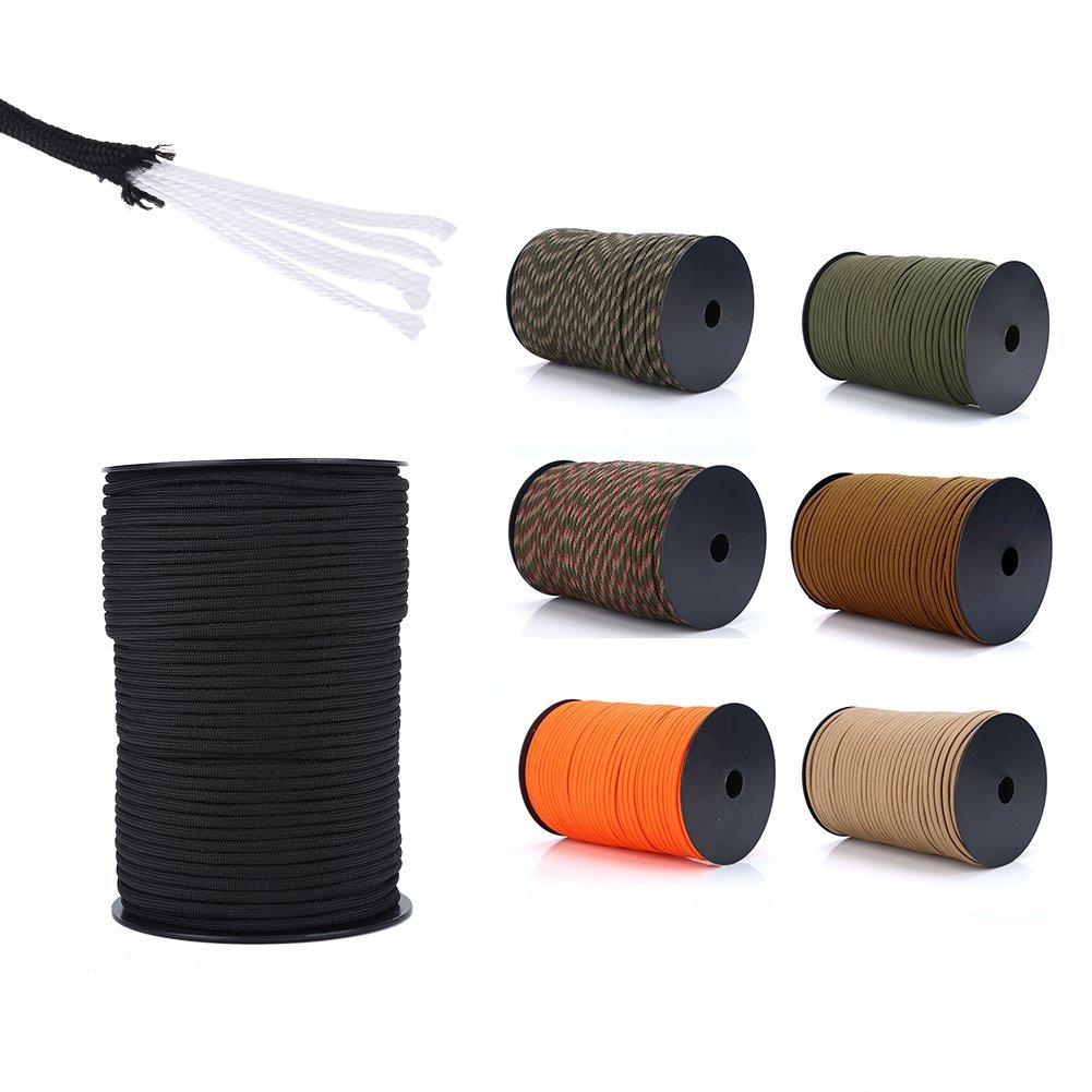 Паракорд GLOGLOW 550 світловідбиваючий Ultimate Survival, зносостійкий шнур, 9 ниток, 100 м, коричневий, фото №5