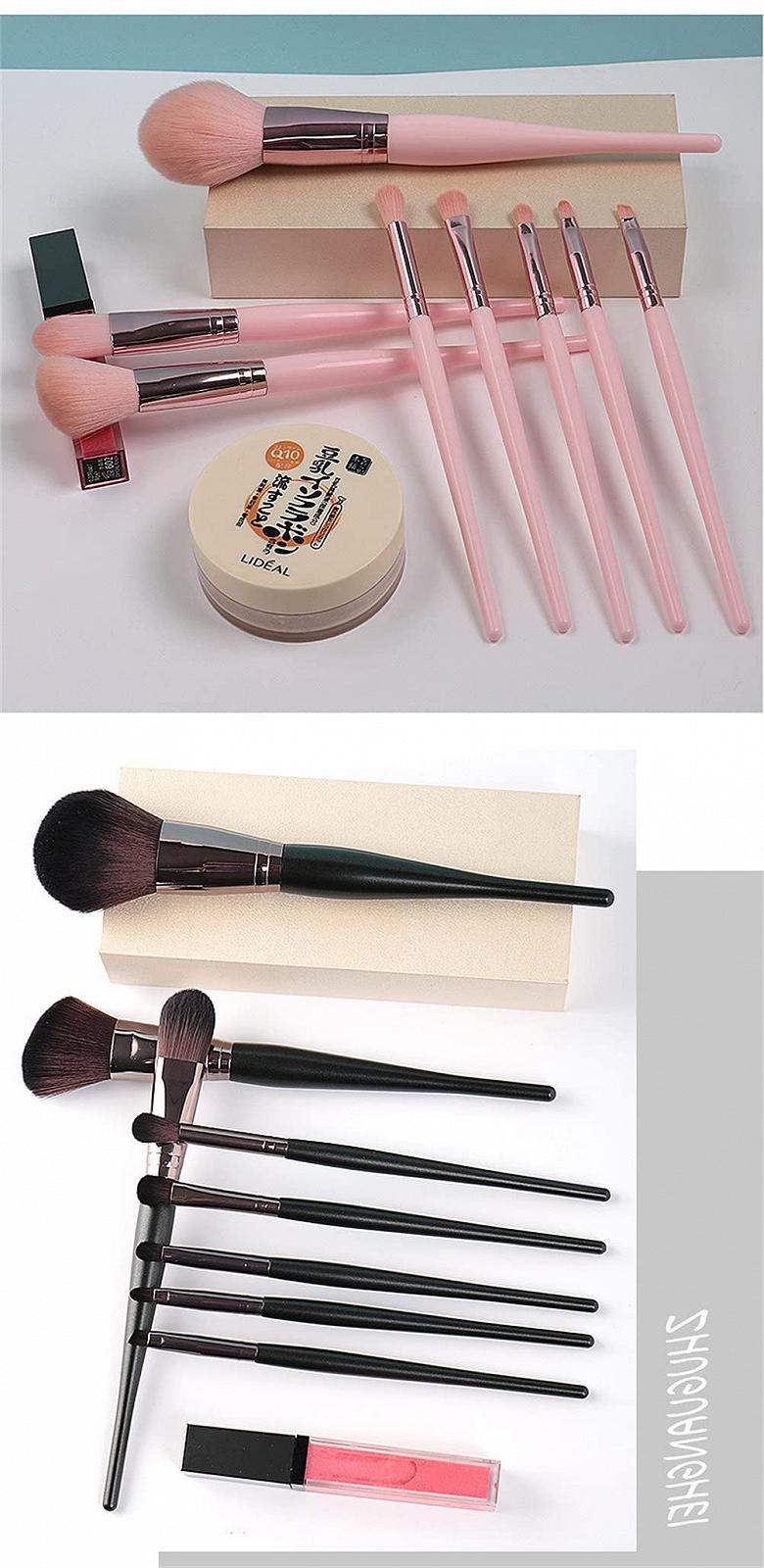 Набор кистей для макияжа Meecaa Professional с сумкой Розовый 2, фото №4