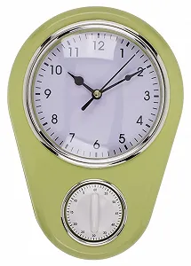 Купить Настенные кухонные часы Retro Kitchen Retro Kitchen Wall Clock Vintage Kitchen Time Avocado Green - Фото 1 Настенные кухонные часы Retro Kitchen Retro Kitchen Wall Clock Vintage Kitchen Time Avocado Green - Фото 1