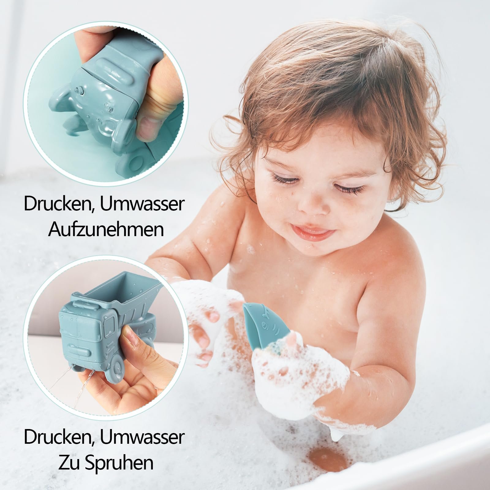 Набір іграшок для ванни 7 шт., Водяна, фото №4