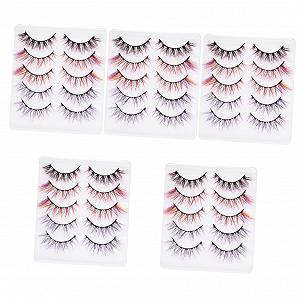 Вії Angoily 25 Paar Farbige Falsche Nachahmung 8d Flauschige Kleidung - Фото 1