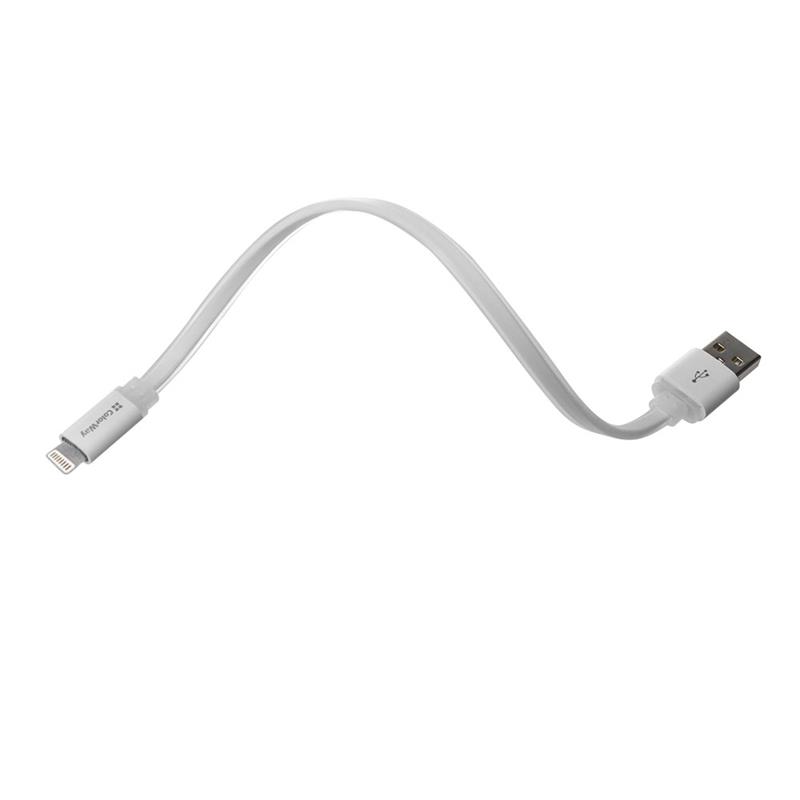 Кабель ColorWay USB-Lihgtning, 0.25м White (CW-CBUM-LM25W), фото №1