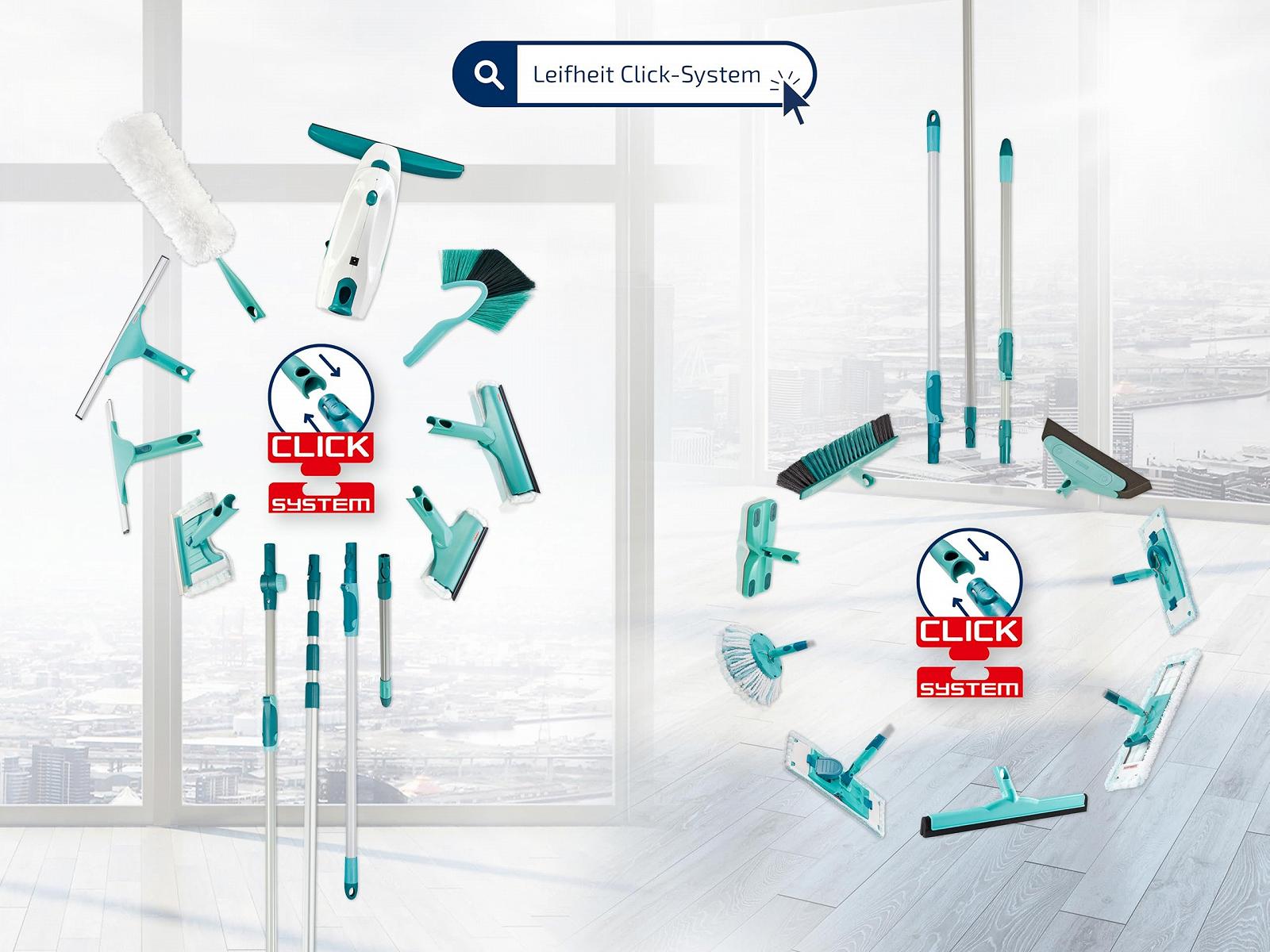 Очиститель окон Leifheit Dry and Clean Complete Set ABS/Silicone/TPR/PA6/Полипропилен/Сталь, 15 x 28 x 31.5 см, бирюзовый/белый, фото №7