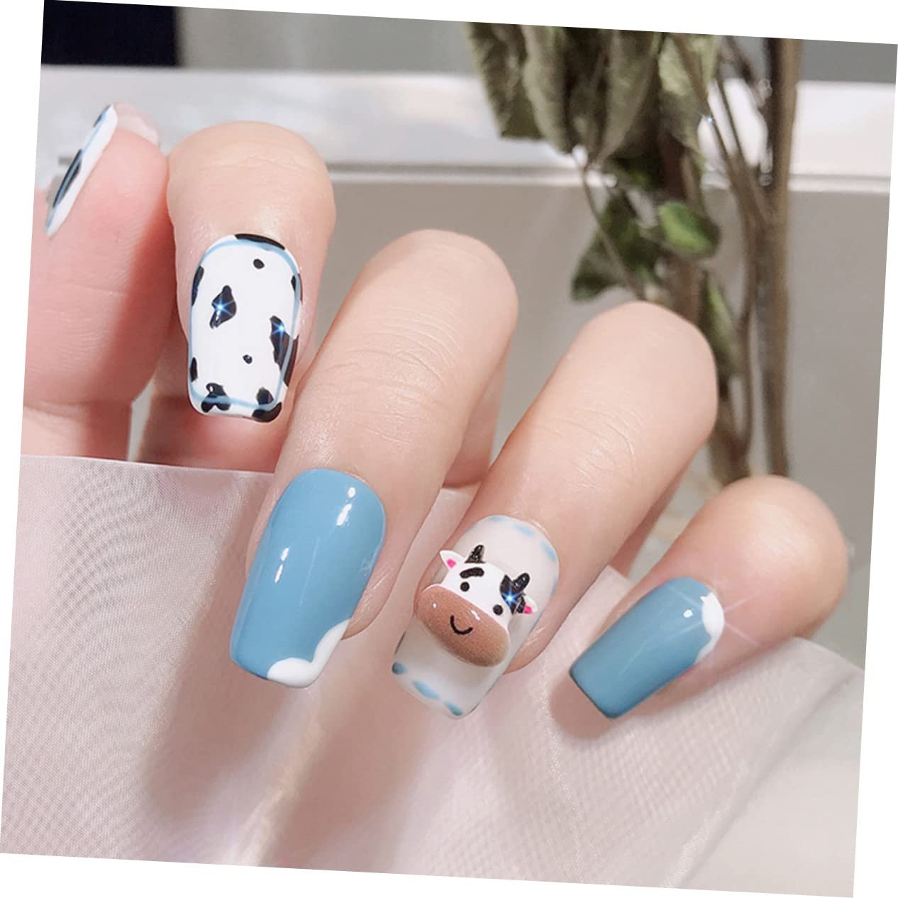 Прикраса для нігтів Beavorty з коров'ячим принтом, 50 шт, фото №6