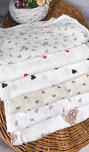 Плед дитячий, двошаровий, муслін, 100 x 130 см - Фото 1