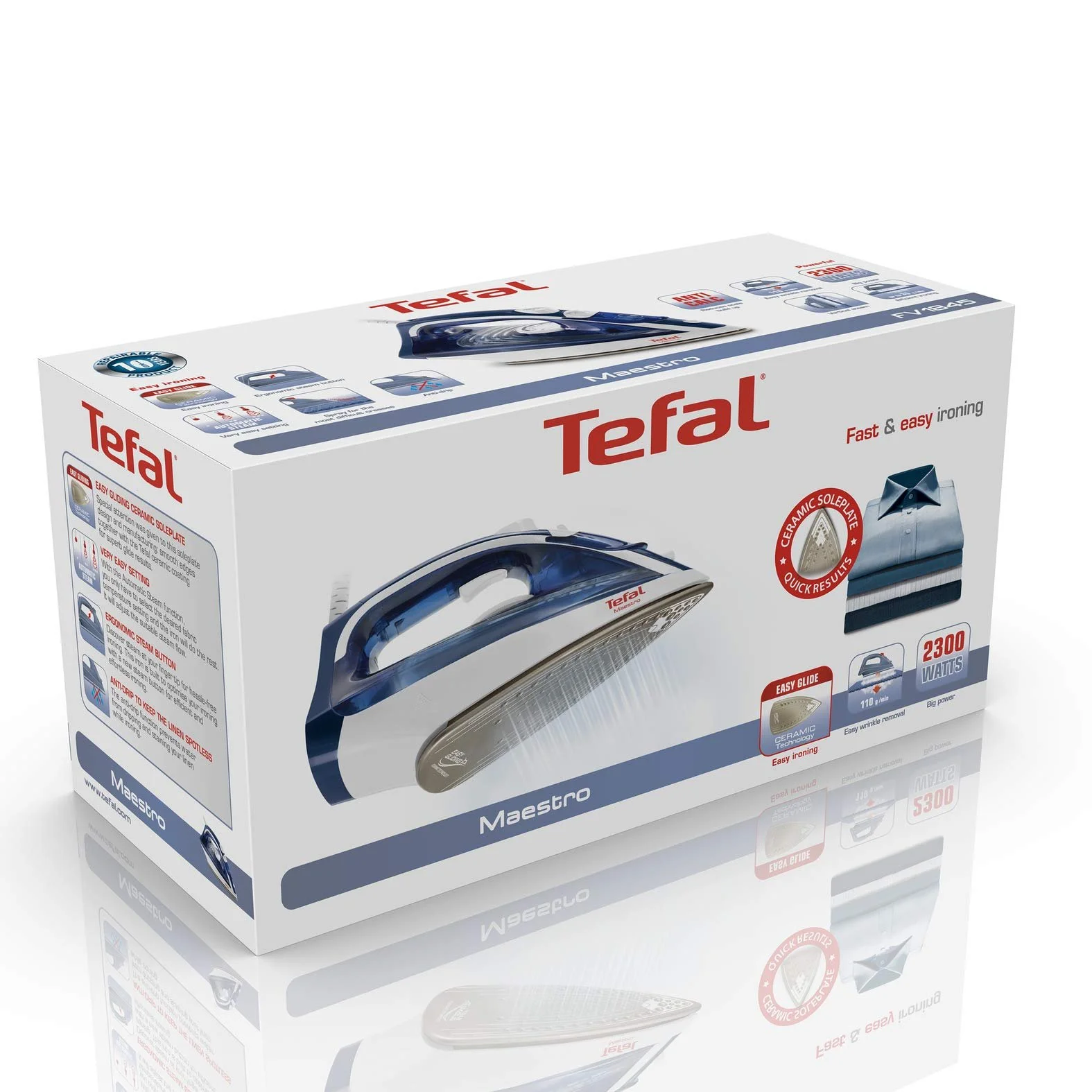 Праска парова Tefal Maestro FV1845E0 2300 Вт 115 г/хв, фото №6