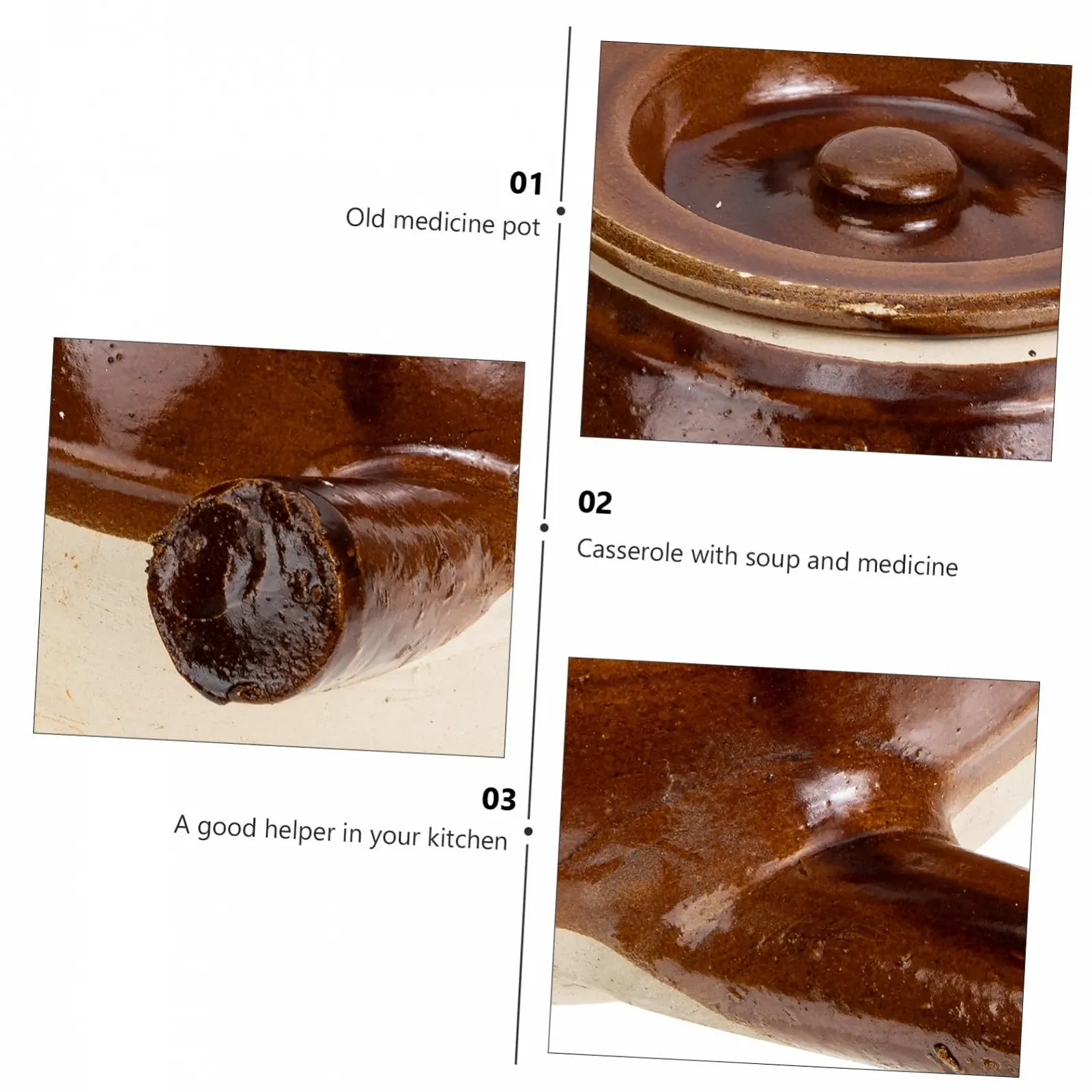 Горшок для лекарств TOYANDONA Керамический с ручкой, фото №8