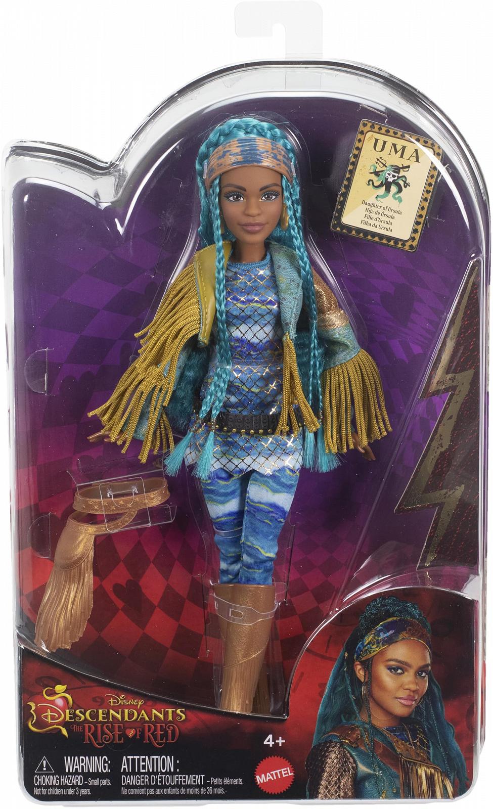Кукла Mattel Disney Descendants The Rise of Red Ума, Дочь Урсулы с одеждой из фильма, фото №6