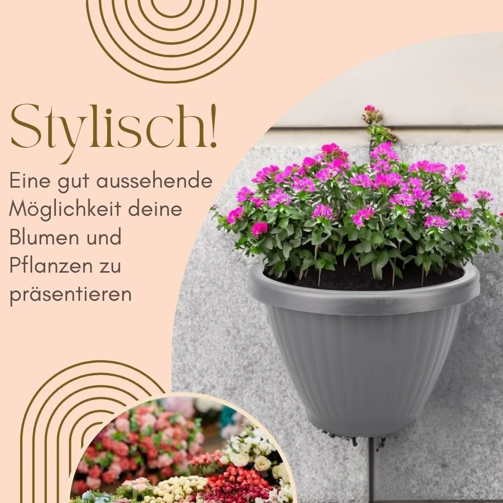 Набір настінних горщиків для квітів GarPet 2 шт. 30 см, фото №3