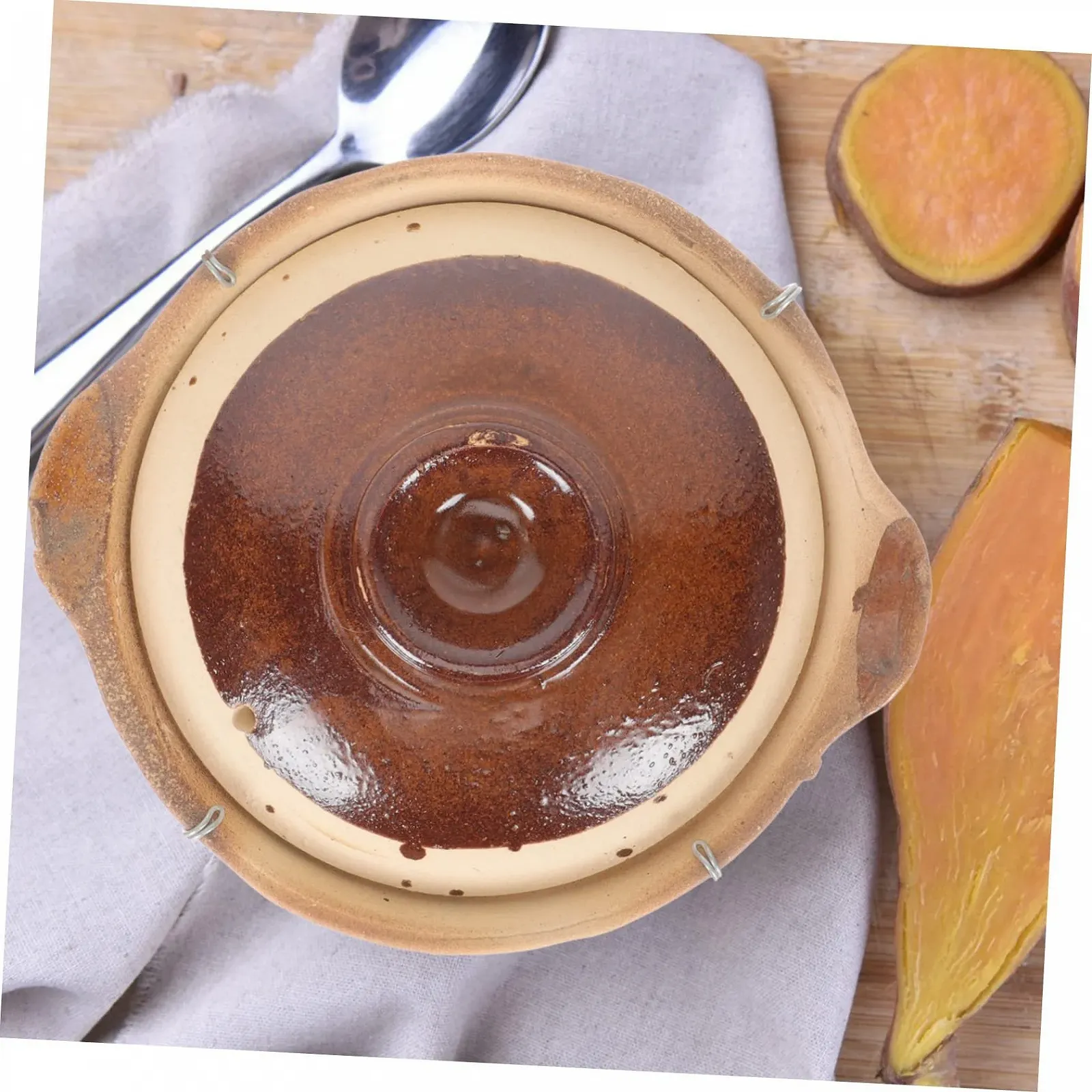 Горшок Abaodam керамический с ручкой антипригарный, фото №3 Горшок Abaodam керамический с ручкой антипригарный, фото №3