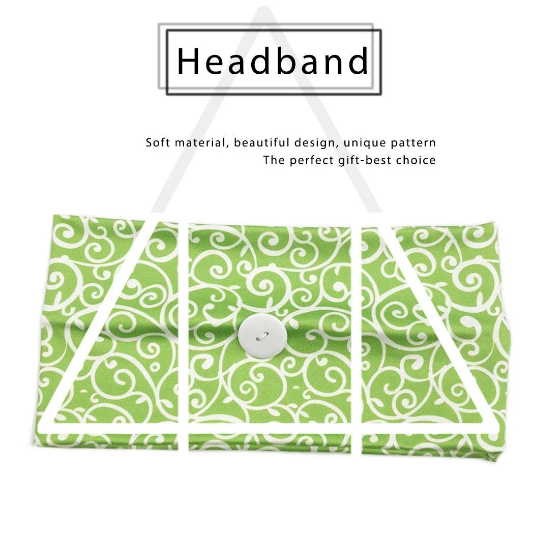 Пов'язка на голову Zoestar з ґудзиками, широкий, фото №5