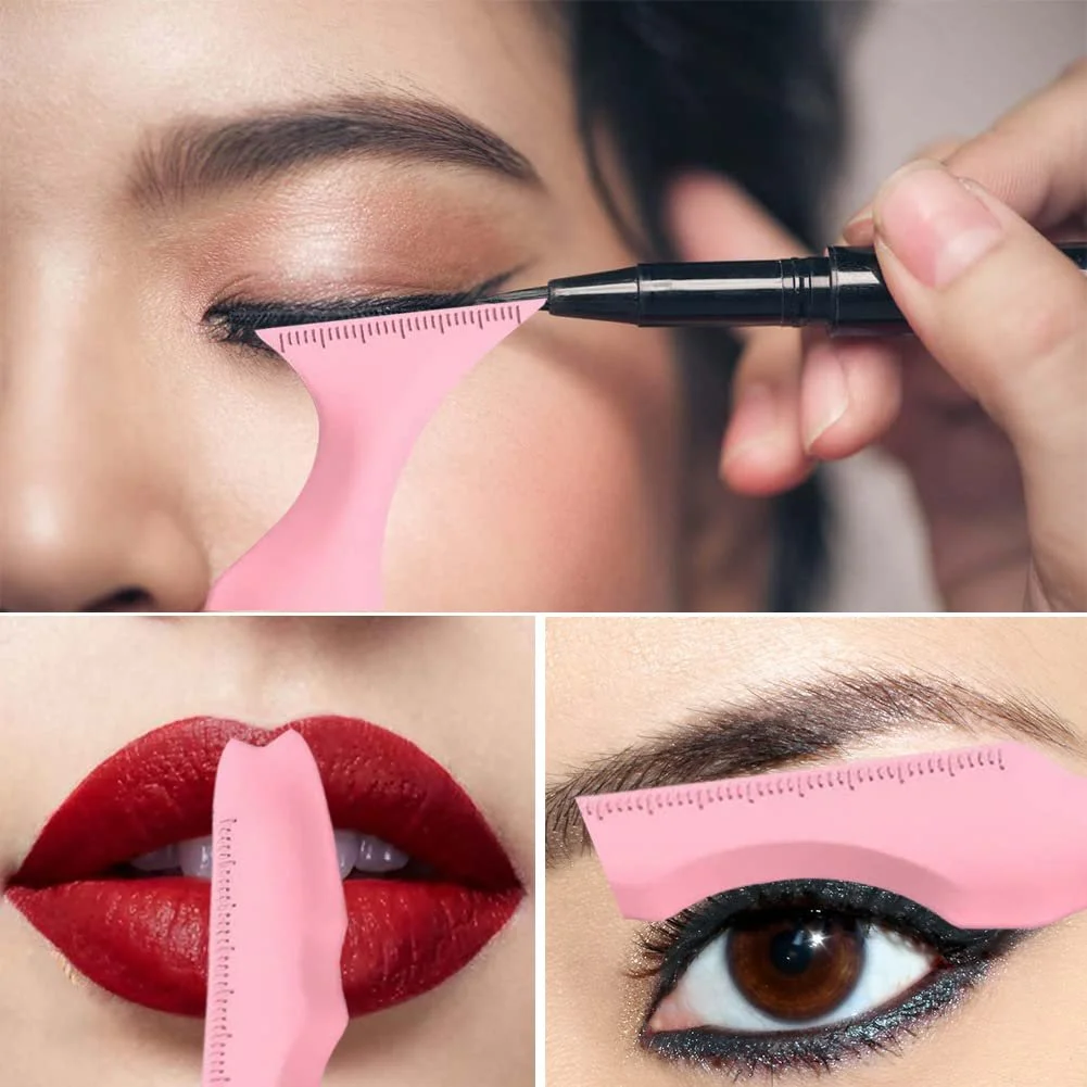 Набор Stencils Reusable Eyeliner Aid Маленький Силиконовый для начинающих, фото №5 Набор Stencils Reusable Eyeliner Aid Маленький Силиконовый для начинающих, фото №5