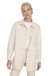 Куртка TRENDYOL Облегающий Стандартный Однотонный synthetic.ua - Фото 1