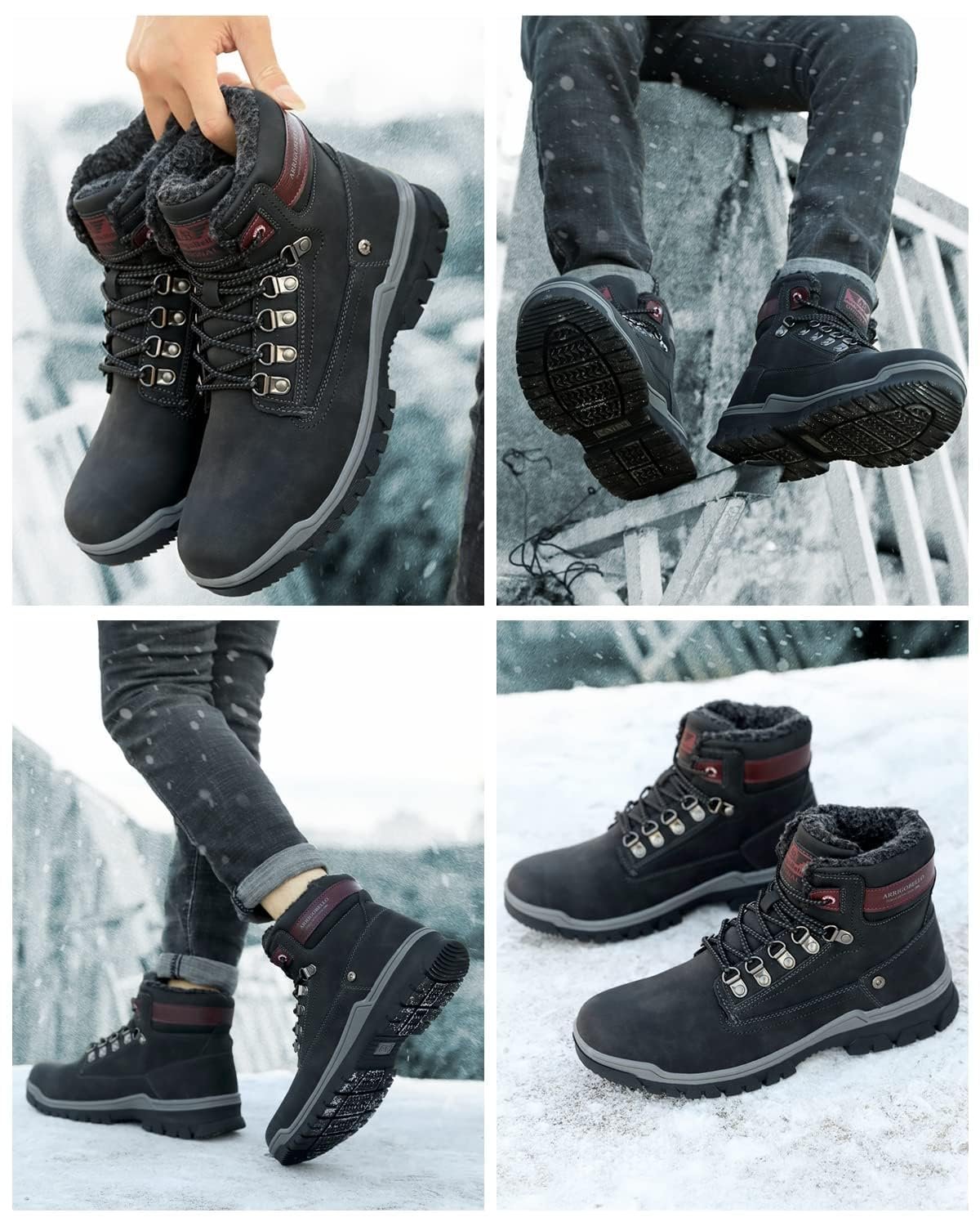Чоловічі зимові черевики ARRIGO BELLO Lined Non-Slip Warm Cosy Trekking Hiking, фото №9