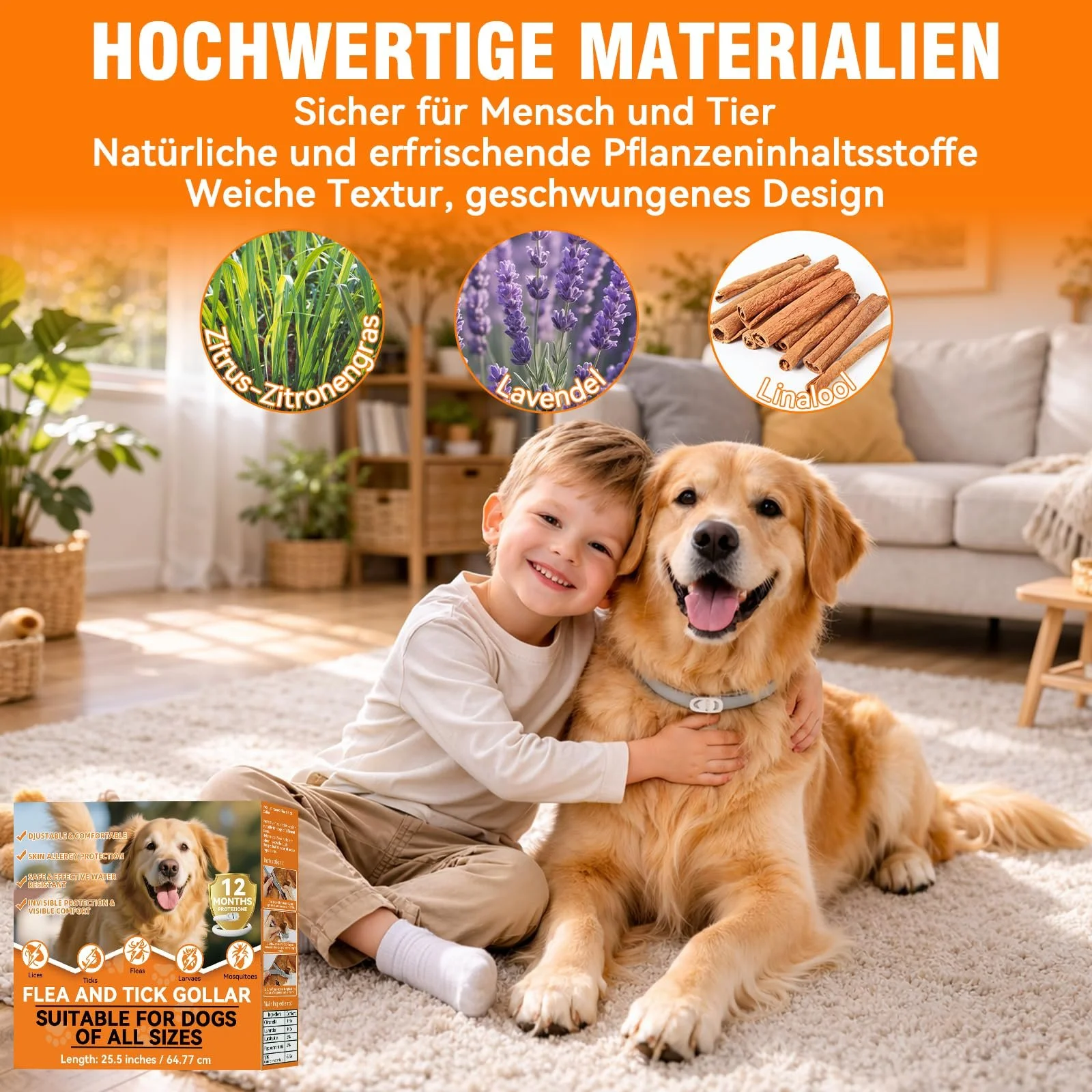 Нашийник від бліх та кліщів для собак 8 Months Protection Adjustable Waterproof 65 см 2 шт, фото №4
