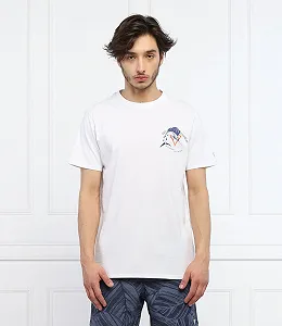 Чоловіча футболка GUESS / Біла / Розмір M synthetic.ua - Фото 1