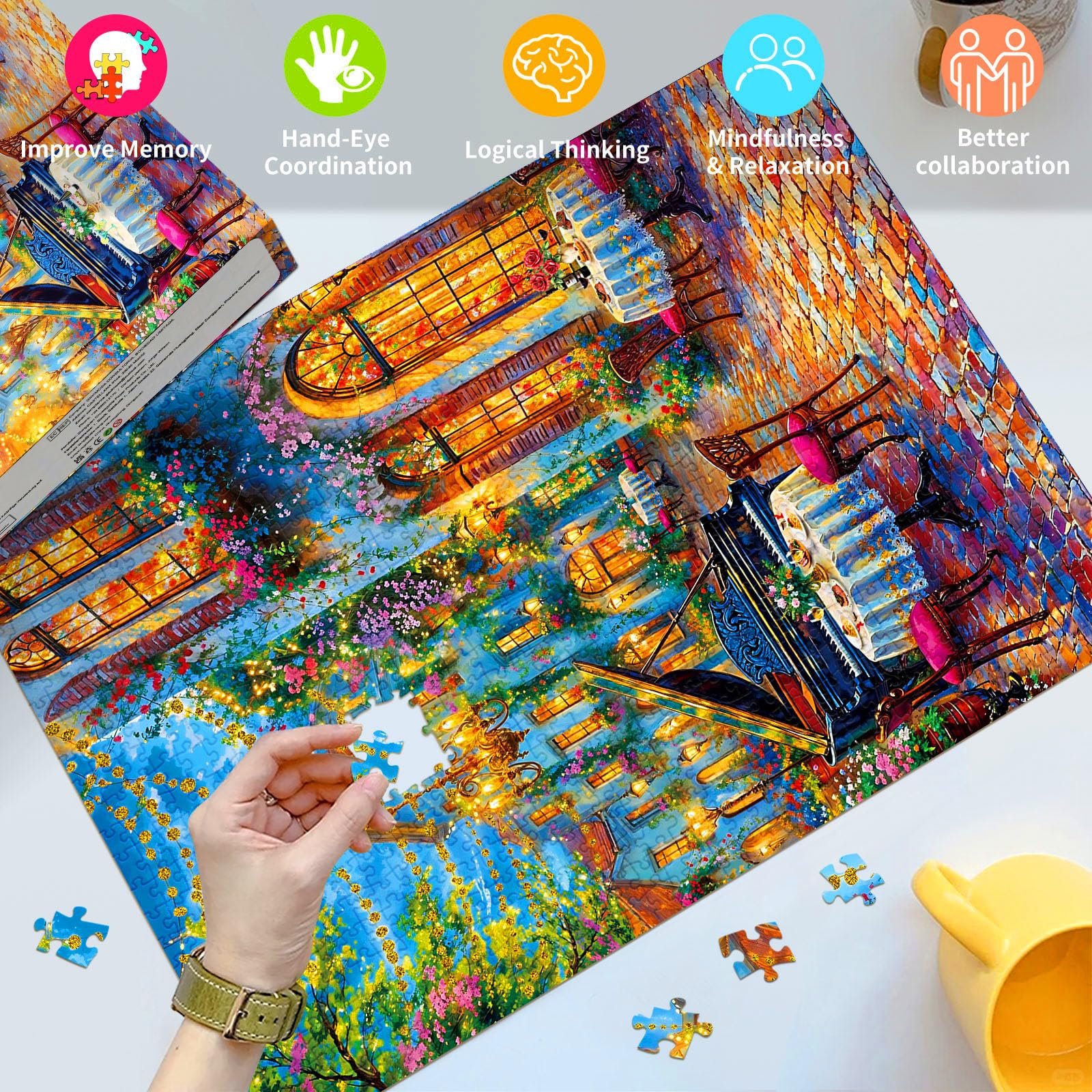 Пазл HUADADA Colourful Butterfly 1000 елементів 70 x 50 см, фото №3