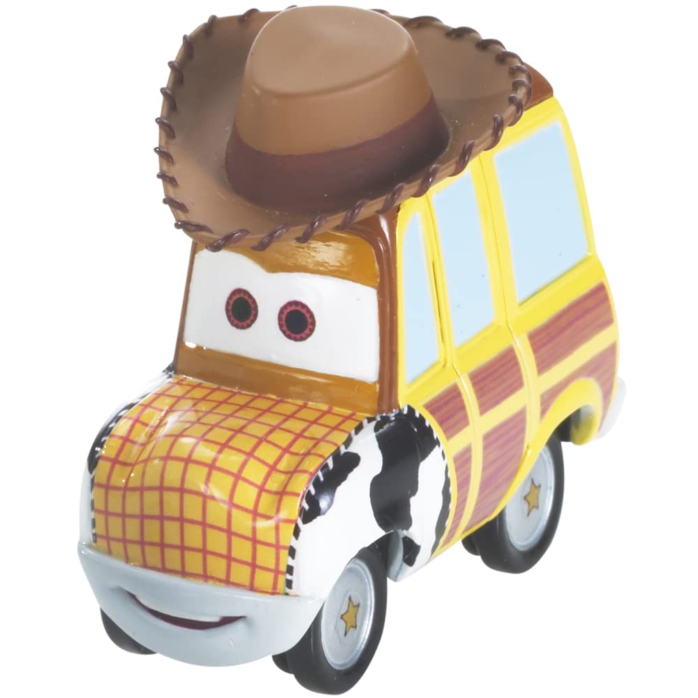 Автомобіль Drive-in Cars з героями - натхненний мультфільмом Disney Pixar Cars ~ Вуді ~ Жовто-коричневий позашляховик з капелюхом ковбоя зверху, фото №2