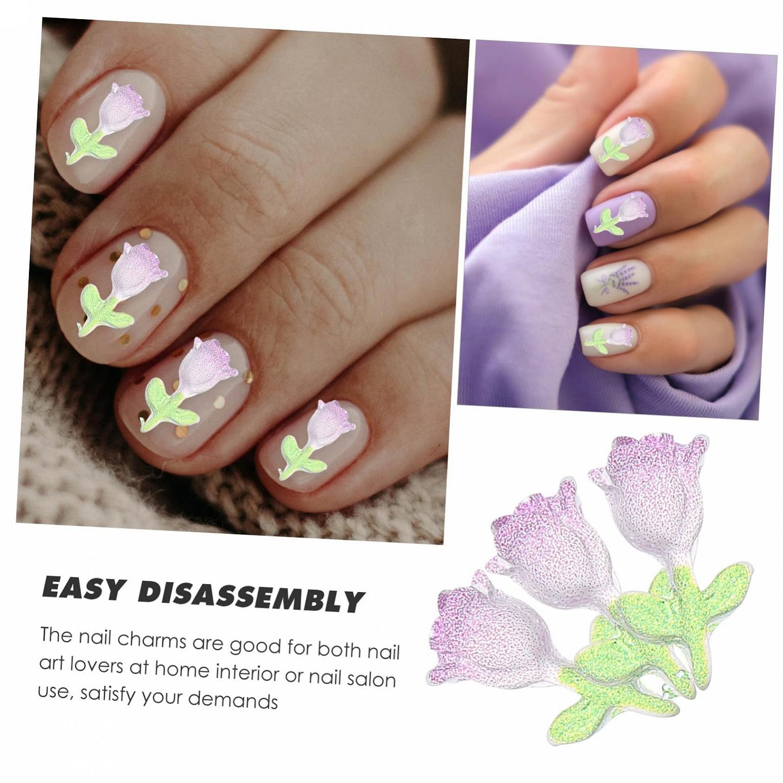 Подвески для ногтей Тюльпан Beavorty, 30 шт., смола, маленькие украшения, фото №9